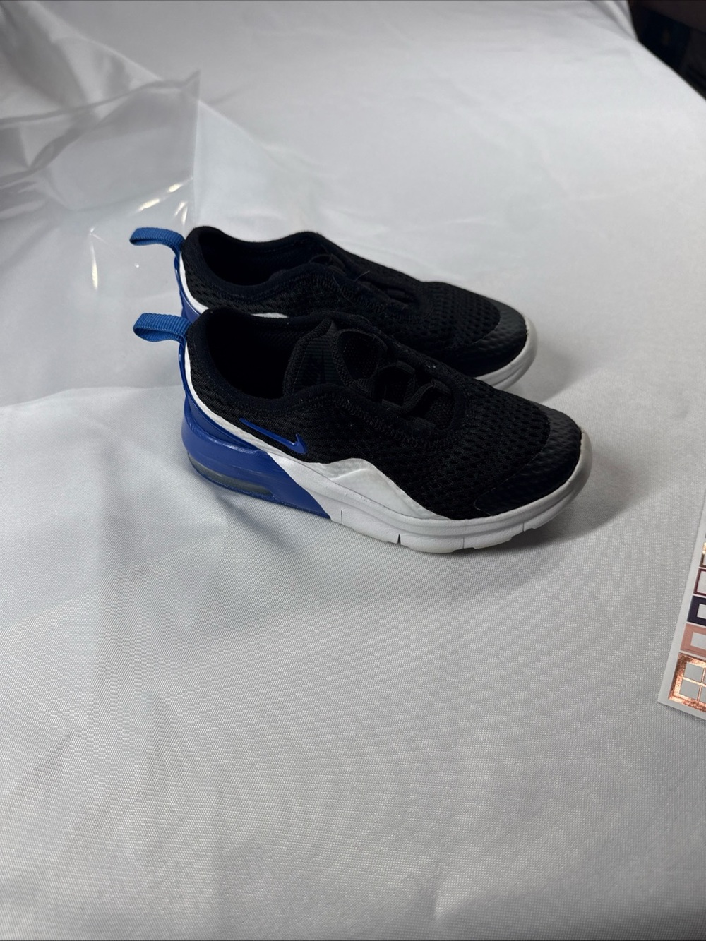 Nike Kids Black and Blue Slip-On Sneakers with White Midsole Size 9C - Picture 11 of 11